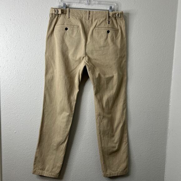 AYR The Pal Pleated Twill Pants Men’s 33x32 Khaki Relaxed Fit Straight Leg - Picture 5 of 12